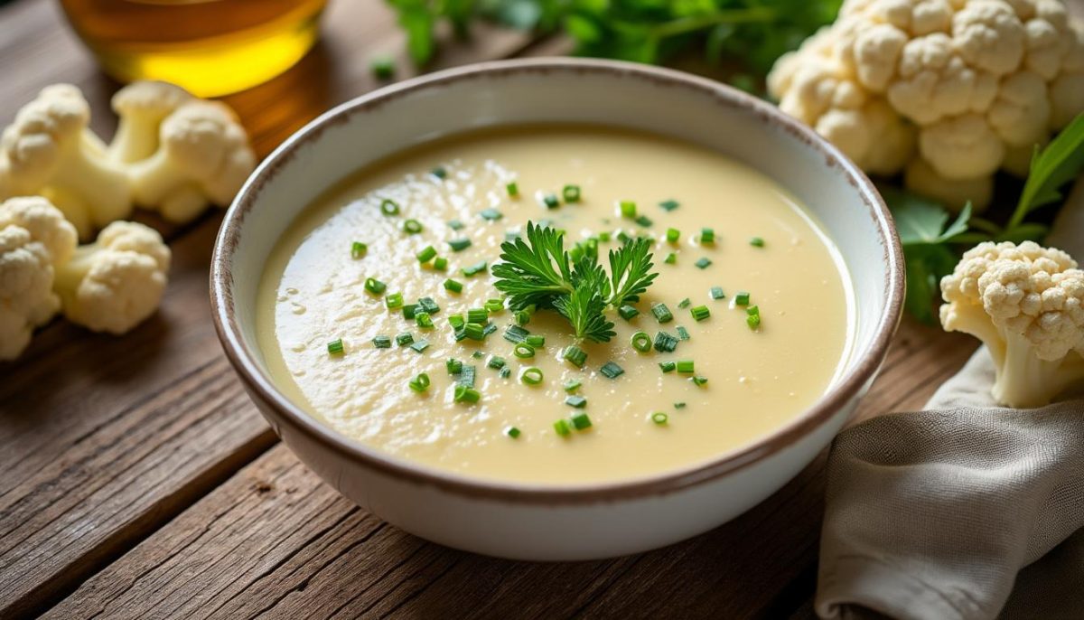 découvrez notre recette de velouté de chou-fleur onctueux et réconfortant, parfait pour se réchauffer. simple, rapide et savoureux, ce potage saura ravir toute la famille.