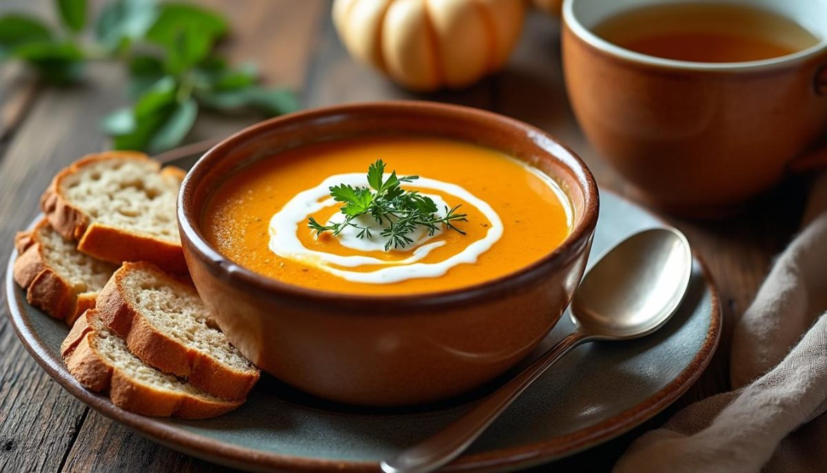 découvrez notre recette de velouté de potimarron onctueux et réconfortant, parfait pour l’automne et l’hiver. facile à préparer, ce potage savoureux ravira toute la famille !
