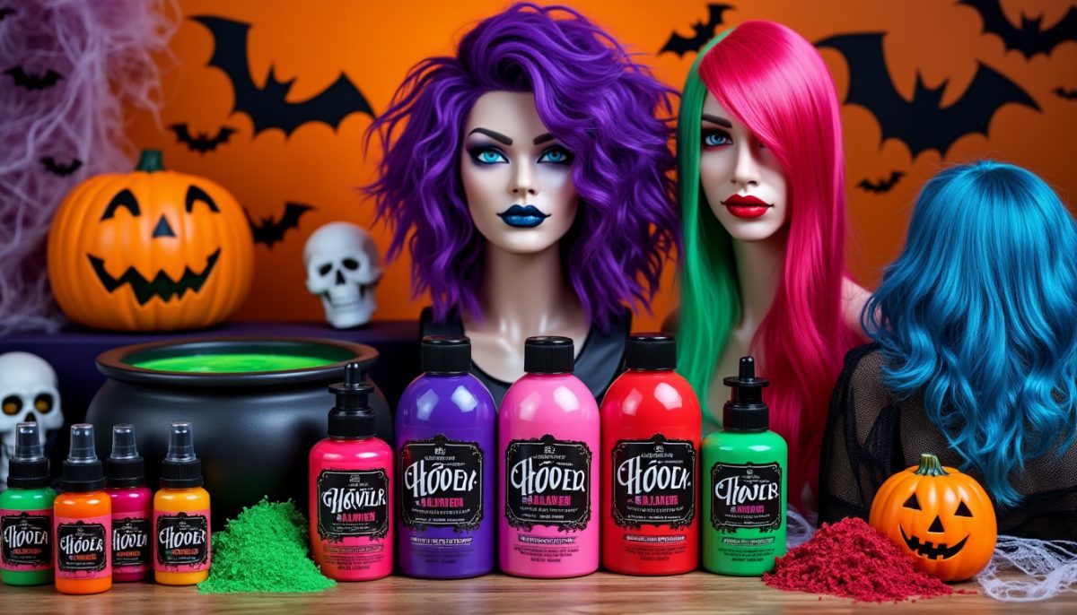 découvrez notre sélection de vernis et teintures cheveux temporaires pour halloween : des couleurs fun et originales pour compléter votre déguisement, faciles à appliquer et à retirer.