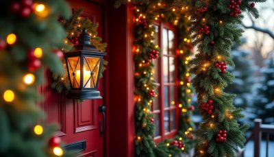 découvrez comment créer une décoration de perron de noël chaleureuse et festive pour accueillir vos invités avec un style convivial et élégant pendant les fêtes.