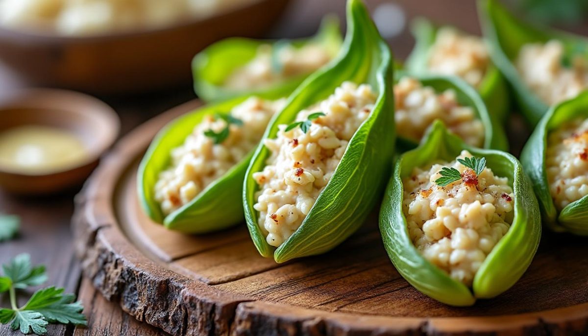 découvrez notre recette d'endives apéritif farcies, alliant crémeux et croquant pour un plaisir gourmand et facile à préparer.
