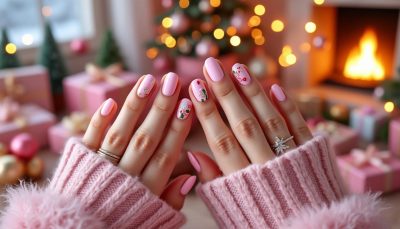 découvrez des idées de manucure pour des ongles roses parfaits à noël, alliant douceur et esprit festif pour un look mignon et élégant pendant les fêtes.
