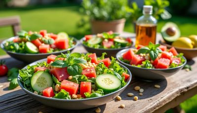 découvrez nos recettes de salades fraîches et faciles, parfaites pour vous rafraîchir et savourer en toute légèreté durant les chaudes journées d'été.