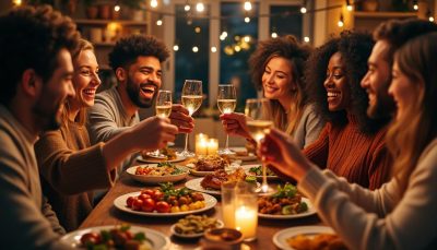 organisez un repas du nouvel an convivial entre amis avec des recettes simples, des idées festives et une ambiance chaleureuse pour bien commencer l'année.
