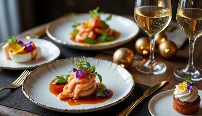 découvrez notre menu gastronomique spécial repas de nouvel an, alliant saveurs raffinées et créativité pour célébrer la nouvelle année avec élégance.