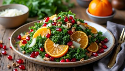 découvrez notre salade d'hiver croquante, colorée et rafraîchissante, parfaite pour égayer vos repas avec fraîcheur et saveurs authentiques.