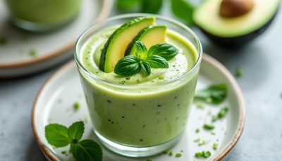 découvrez notre verrine avocat crémeuse et verte, une recette rafraîchissante idéale pour vos apéritifs légers et gourmands.