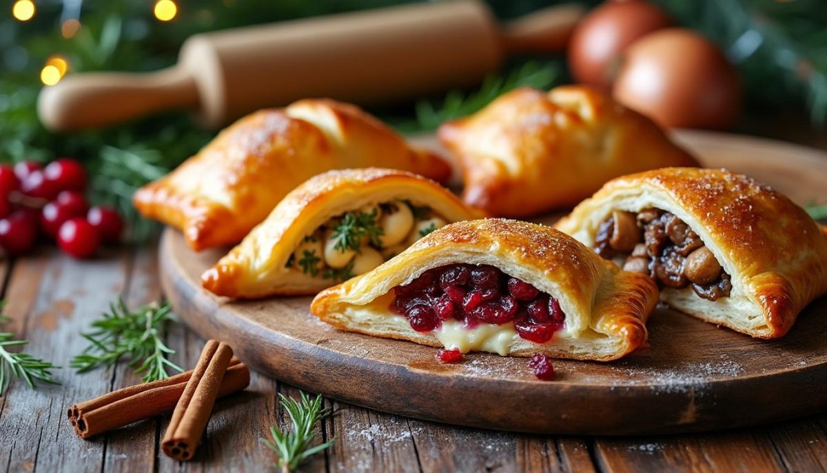 découvrez notre recette facile d'apéritif de noël : une pâte unique associée à trois garnitures festives pour des feuilletés gourmands et sans tracas. parfait pour régaler vos invités en toute simplicité !