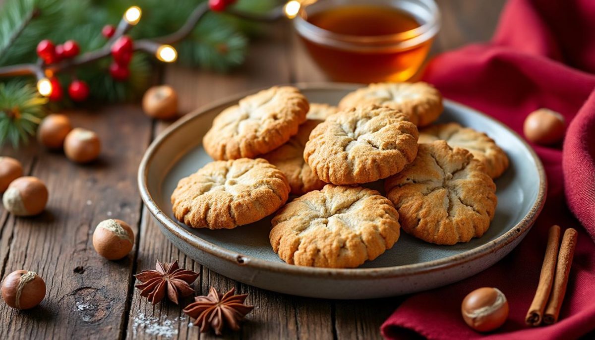 découvrez la recette rapide et irrésistible de biscuits croustillants aux noisettes, sans farine ni beurre, parfaite pour un goûter de noël gourmand et réussi.