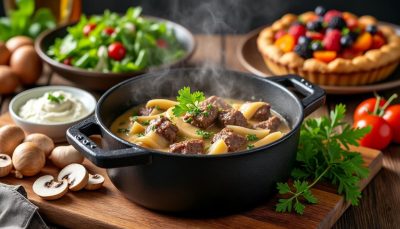 découvrez notre recette facile de boeuf stroganoff, parfaite pour une cuisson autonome et un repas savoureux sans effort.