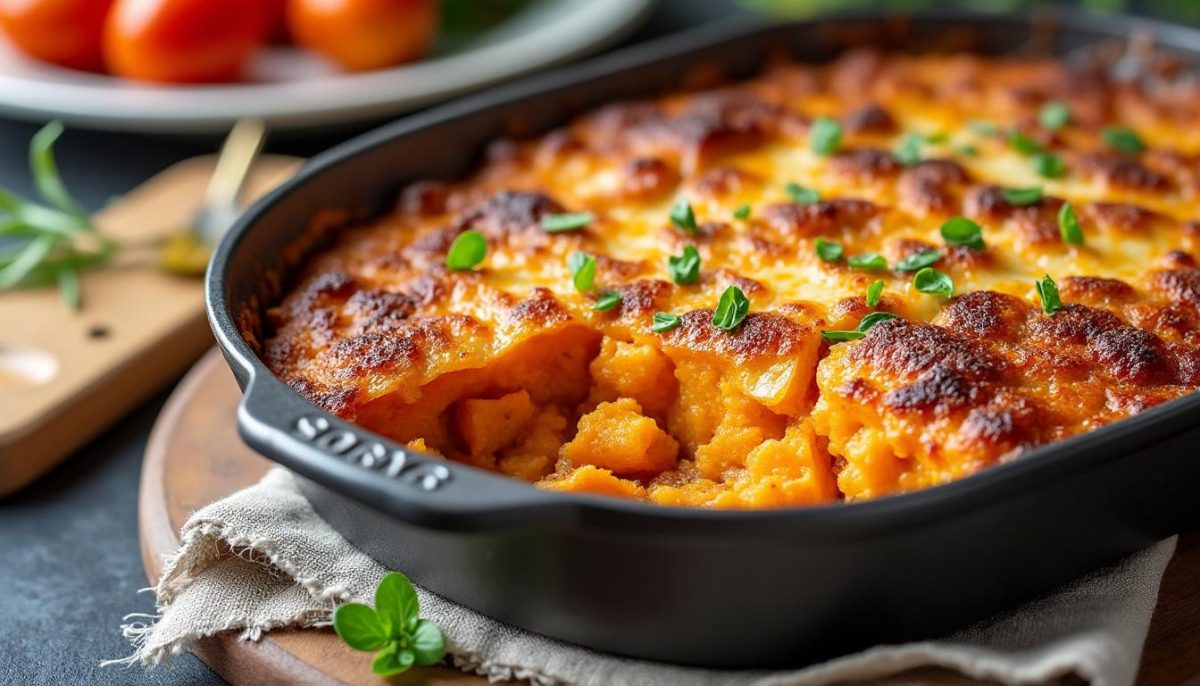 découvrez notre gratin de patates douces, fondant et irrésistible, la star des repas de fête qui surpasse même la dinde et le chapon en saveur.