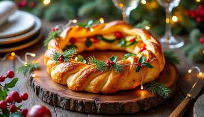 découvrez la couronne feuilletée, une surprise gourmande et élégante pour remplacer toasts et verrines. épatez vos invités au réveillon avec cette recette festive et savoureuse !