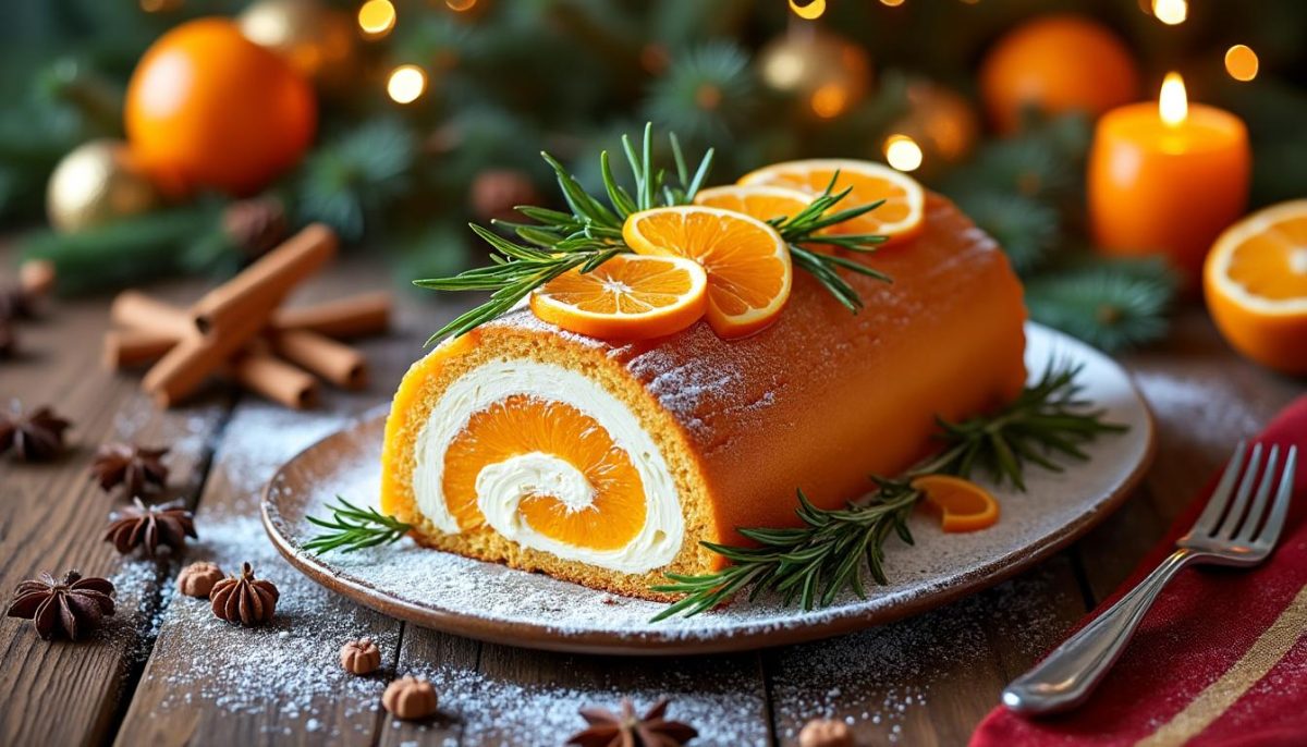 découvrez la bûche à l'orange, une douceur irrésistible et facile à partager, parfaite pour émerveiller vos convives lors des fêtes de noël.