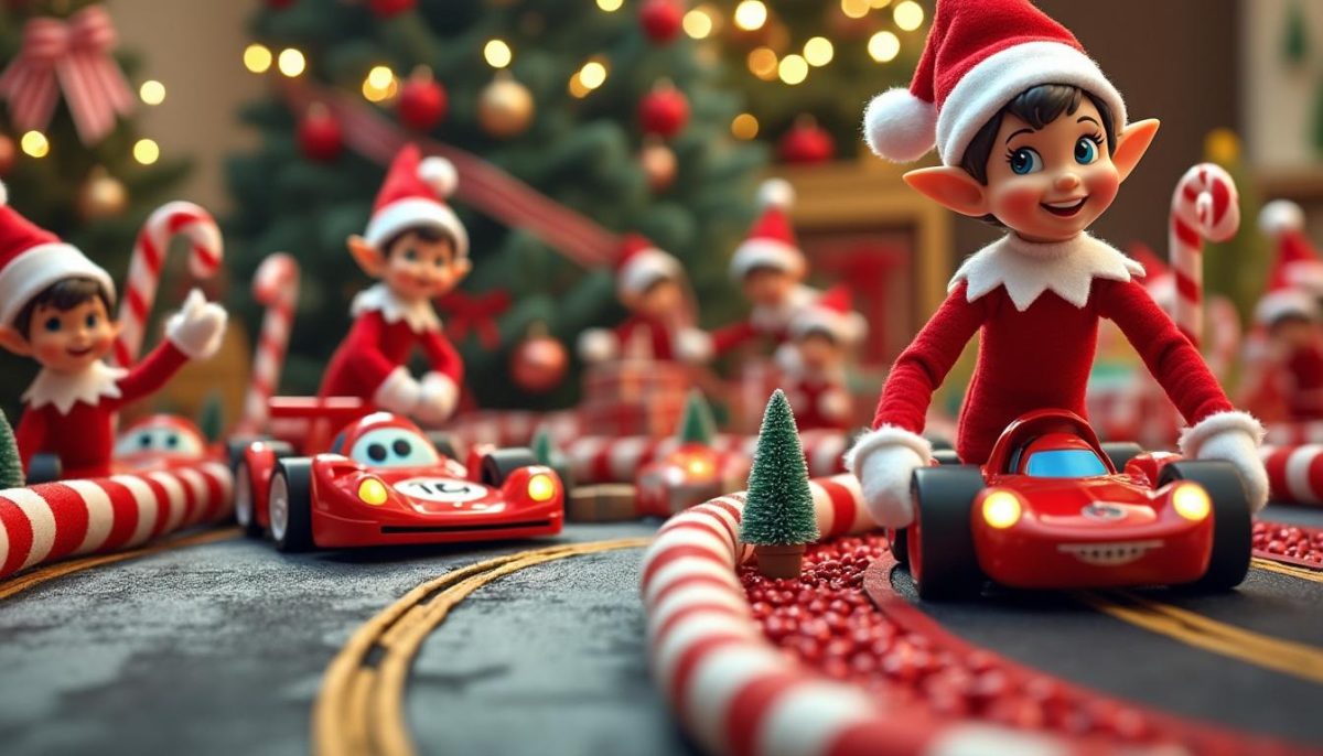 découvrez la course de voitures jouets organisée par le lutin farceur, pleine de surprises et de rires pour petits et grands.