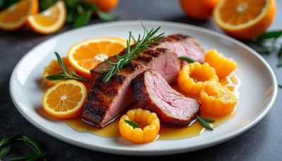 découvrez notre recette de magret à l’orange revisité, alliant zeste d’orange, clémentine, miel et une tendreté fondante pour une explosion de saveurs en bouche.