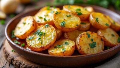 découvrez notre recette de pommes de terre dorées et fondantes au beurre d’ail, un plat savoureux qui séduira toute la table dès le premier regard et ravira les papilles.