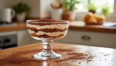 découvrez la recette facile et rapide d'un tiramisu en trois couches, parfait pour un réveillon inoubliable. prêt en 15 minutes, savourez ce dessert à la cuillère qui ravira vos invités.