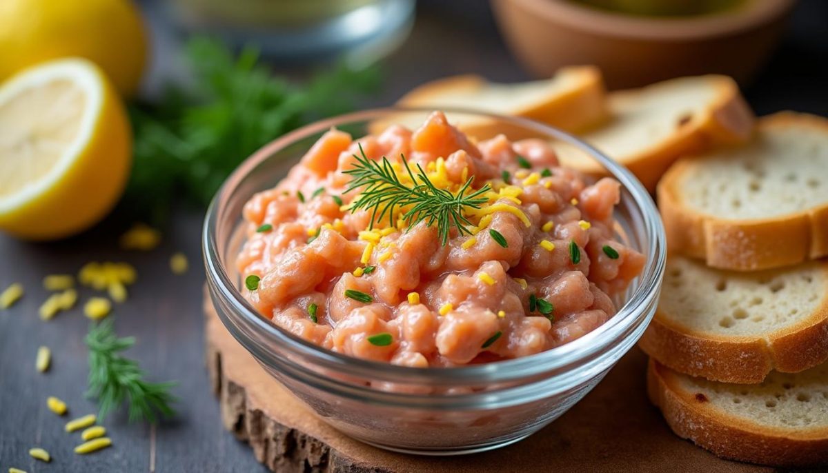 découvrez notre recette rapide et facile de rillettes de saumon frais au zeste de citron, un apéritif élégant et léger pour vos moments gourmands.
