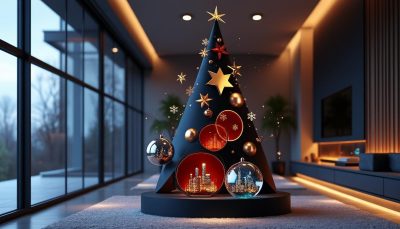 découvrez notre sapin noir de noël, une décoration audacieuse et moderne qui apporte une touche élégante et originale à vos fêtes de fin d'année.