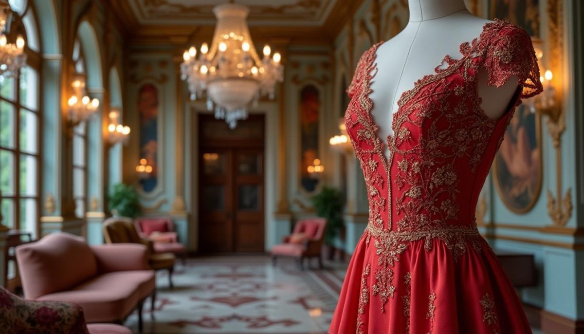 découvrez une robe en soie exceptionnelle, record du monde, actuellement exposée dans le devon. un chef-d'œuvre d'élégance et de savoir-faire à ne pas manquer.