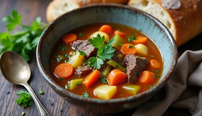 découvrez une soupe réconfortante et chaleureuse, inspirée des recettes traditionnelles de grand-mère, parfaite pour réchauffer vos soirées.