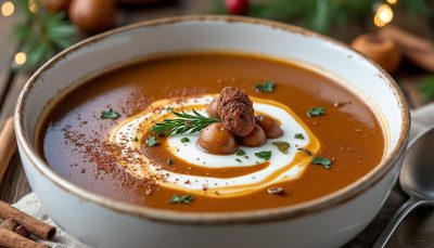 découvrez notre velouté chaud-froid de châtaignes et épices, une recette raffinée alliant douceur et épices pour prolonger la magie des fêtes et surprendre vos papilles.