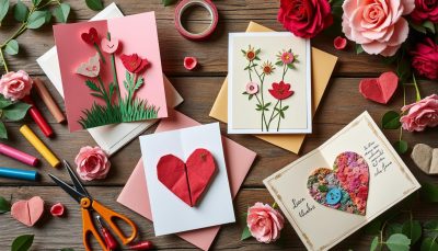 découvrez 4 modèles de cartes de saint-valentin faites main, faciles à réaliser pour exprimer votre amour avec une touche personnelle et créative.