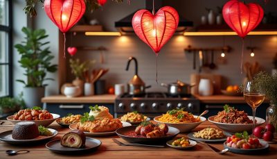 découvrez 4 menus complets pour la saint-valentin, faciles à préparer à l'avance, pour une soirée romantique sans stress.
