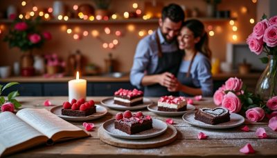 découvrez 4 recettes de brownies irrésistibles pour une saint-valentin gourmande et pleine de douceur. parfaites pour surprendre votre moitié avec des saveurs délicieuses et faciles à réaliser.
