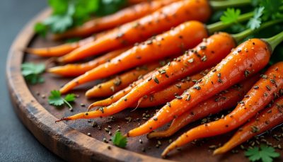 découvrez la recette savoureuse des carottes rôties miel-cumin, un plat végétal gourmand qui remplace la viande et surprend vos papilles par ses saveurs uniques.
