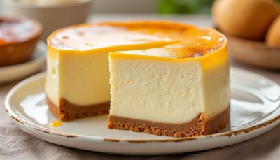 découvrez ce cheesecake onctueux au fromage frais, une alliance parfaite de douceur et de gourmandise pour un dessert exquis et fondant.