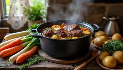 découvrez les astuces de laurent mariotte pour sublimer votre pot-au-feu avec un trio de viandes savoureux, offrant un goût intense et authentique à chaque bouchée.