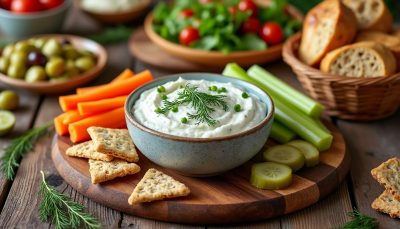 découvrez notre recette rapide de dip express aux cornichons à l'aneth, facile à préparer avec seulement 4 ingrédients pour un apéritif savoureux et original.