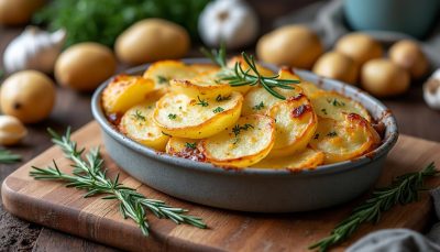 découvrez notre gratin hivernal ultime aux pommes de terre fondantes, préparé sans crème ni fromage, pour un plat réconfortant, léger et savoureux à souhait.