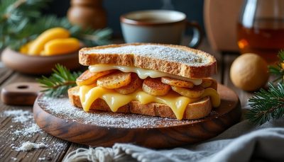 découvrez le sandwich montagnard, une délicieuse combinaison de pain croustillant, pommes de terre fondantes et fromage coulant, idéale pour réchauffer vos hivers avec gourmandise.