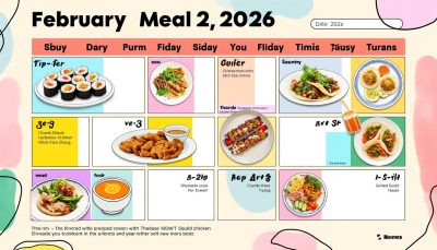 découvrez notre plan repas hebdomadaire du 2 février 2026 avec des idées savoureuses et équilibrées pour toute la semaine, faciles à préparer pour toute la famille.