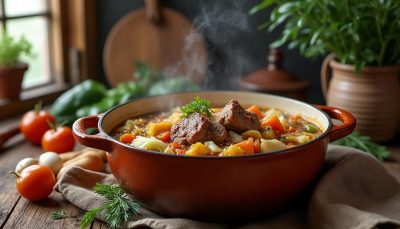découvrez une potée mijotée en douceur, alliant chou tendre et jarret salé, pour réchauffer les cœurs et rassembler la famille lors des froides journées d’hiver.