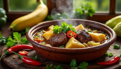 découvrez une recette innovante du pot-au-feu hivernal à la vénézuélienne alliant détox gourmande avec bananes vertes, jarret de veau fondant et choux savoureux pour réchauffer vos repas d'hiver.