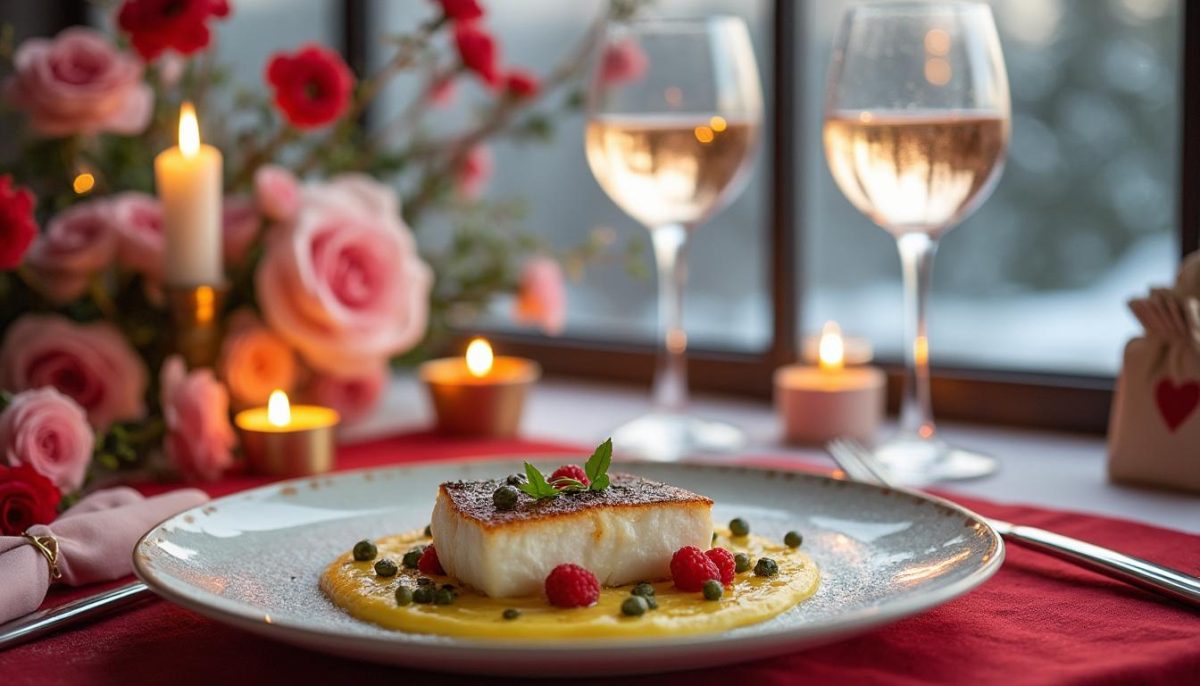découvrez une recette raffinée pour la saint-valentin 2026 : plat de cabillaud rôti au beurre citronné et câpres, idéal pour un dîner romantique et savoureux.