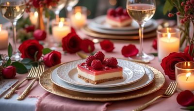 découvrez notre menu saint valentin 2026 avec une entrée chic, un plat rapide et un dessert délicieux pour un dîner romantique parfait.