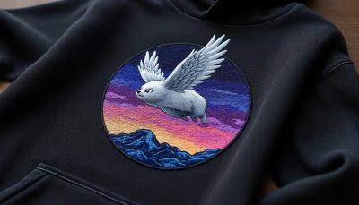 découvrez le sweat à capuche appa brodé 2026, inspiré d'avatar le dernier maître de l'air, avec un motif de nuages bleus au crépuscule. disponible dès maintenant sur etsy pour les fans de la série.