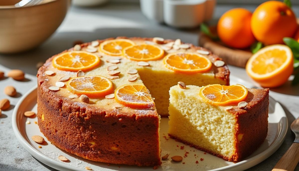 découvrez notre gâteau moelleux aux clémentines et amandes, une douceur légère et fruitée, prête en moins de 15 minutes pour un moment gourmand et ensoleillé.