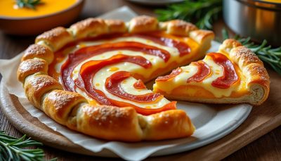 découvrez la surprise gourmande de l'hiver avec une pâte croustillante, du fromage fondant et du jambon cru, une recette à savourer absolument !