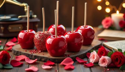 découvrez nos 6 pommes d'amour spéciales saint-valentin, un délicieux cadeau sucré et romantique pour célébrer l'amour avec douceur.