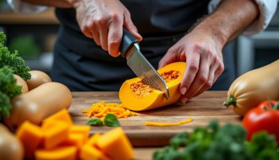 découvrez l'astuce simple et sécurisée des chefs pour éplucher la butternut sans effort ni danger. facilitez votre préparation culinaire dès aujourd'hui !