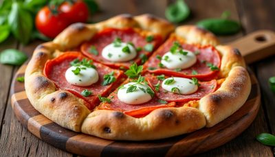 découvrez la pinsa savoureuse alliant mortadelle, burrata et pistaches, pour transformer votre four en une authentique trattoria italienne chez vous.