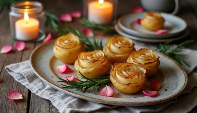 découvrez notre recette spéciale saint valentin 2026 : un apéro gourmand de roses de pommes de terre au four, parfait pour une soirée romantique et savoureuse.