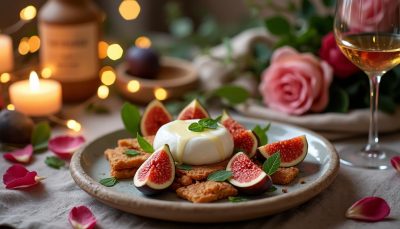 découvrez une entrée gourmande pour la saint-valentin 2026 : burrata crémeuse, figues fraîches et miel doux, une alliance parfaite pour séduire vos papilles.