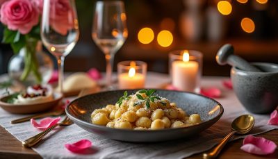 découvrez notre recette raffinée de gnocchis poêlés à la crème truffée et parmesan, parfaite pour un dîner romantique de saint-valentin 2026.