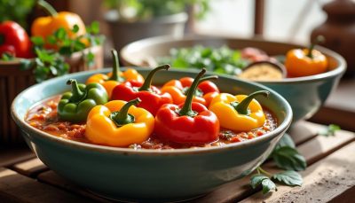 découvrez une soupe réconfortante de poivrons farcis, facile à préparer grâce à la mijoteuse pour un repas savoureux et sans effort.